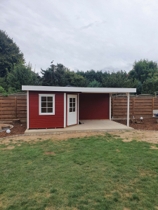 Außenbereiche - Gartenhaus - realisiert mit Nico Pesch.
